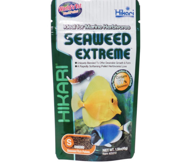 Hikari USA Seaweed Extreme Pellets Fish Food 1.58 oz, Small